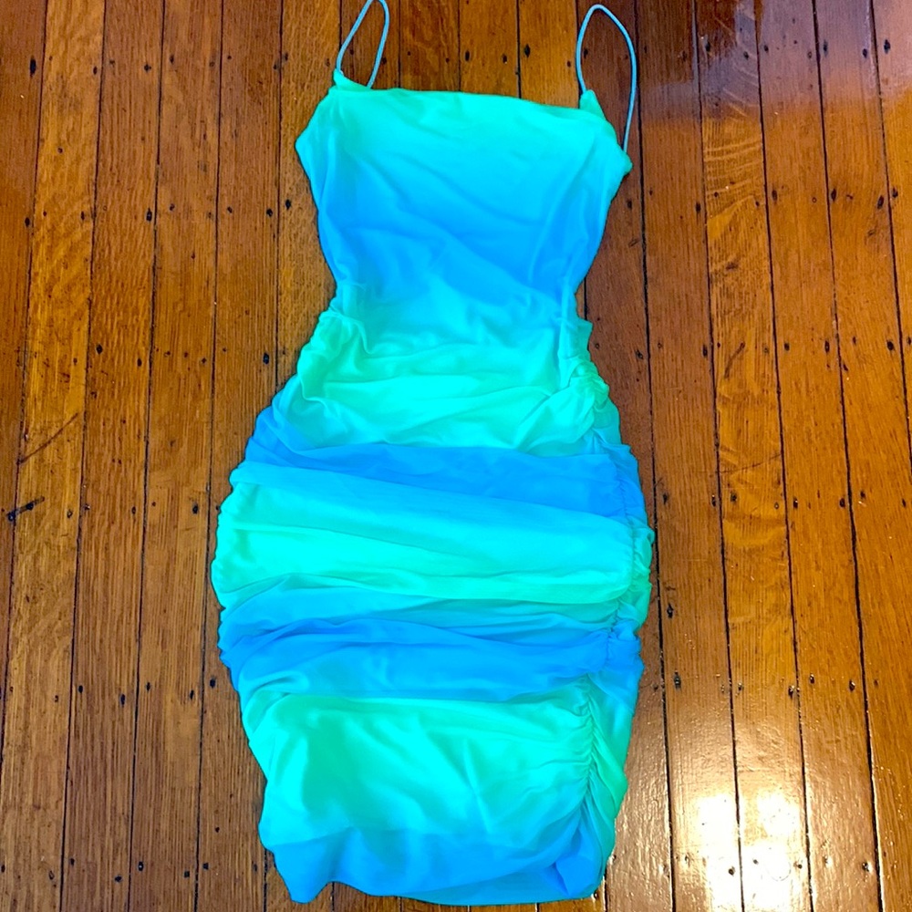 Tigermist Delilah Blue and Green Midi Dress